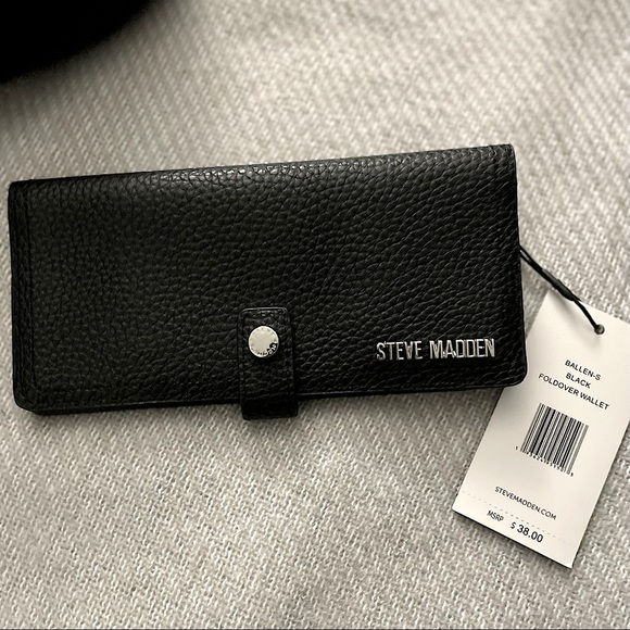 NWT – Steve Madden Foldover Wallet (Black) - Picture 4 of 6
